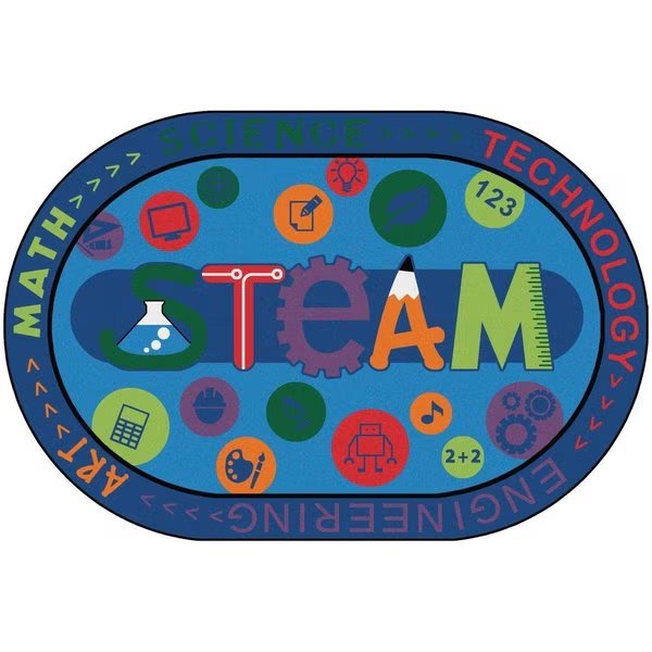 8 x 12 ft. Rectangle Kids Value Plus Steam Rug, Carpets For Kids, Mfr#: 96.57